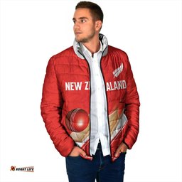 Custom New Zealand Cricket Padded Jacket Kiwi Birds Haka Dance Red Fern Sporty Style LT03
