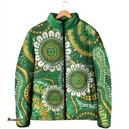 Bowls Australia Custom Padded Jacket Aboriginal Art National Color LT14