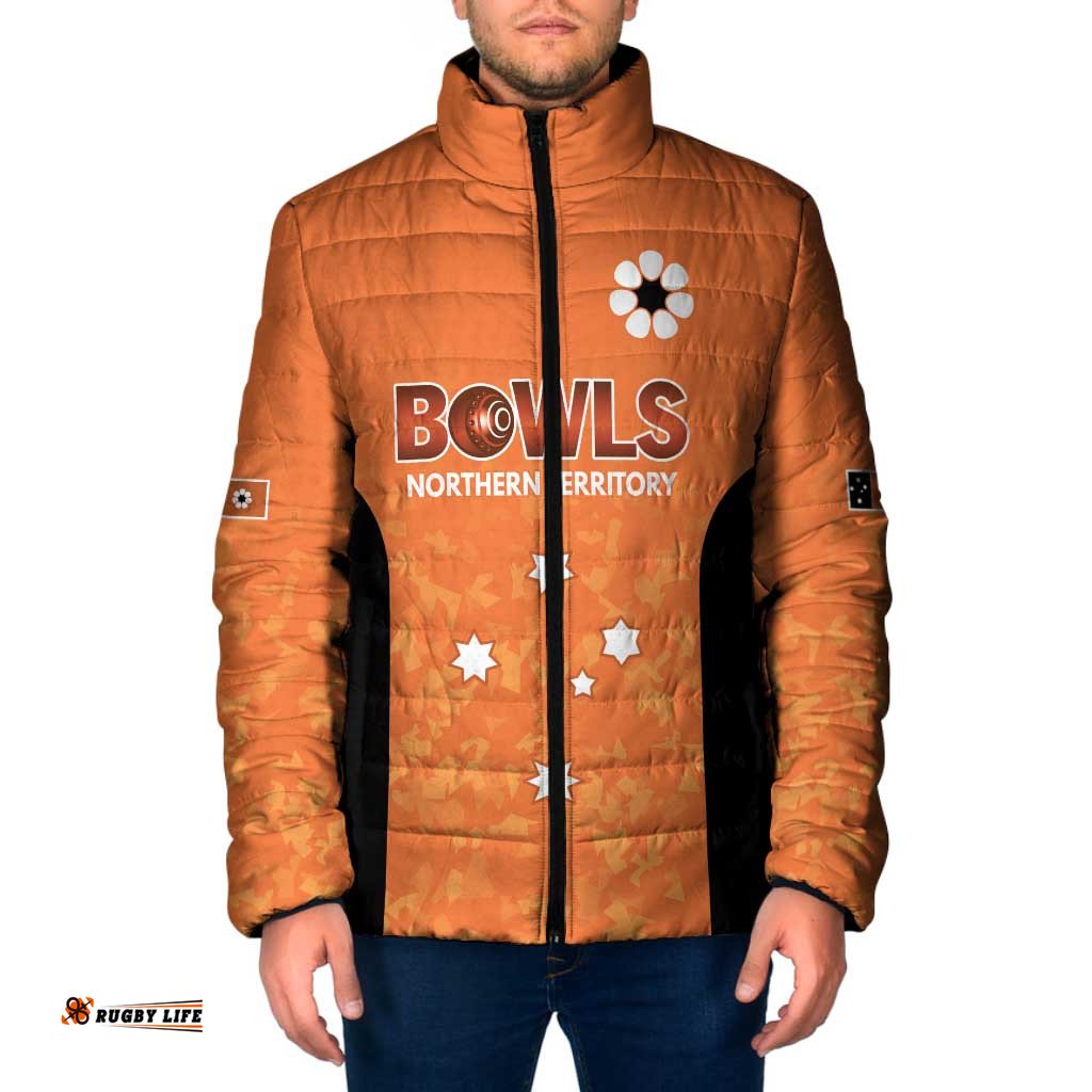 Australian Northern Territory Lawn Bowls Custom Padded Jacket Aussie Minimalist Style LT9