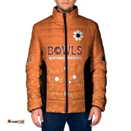 Australian Northern Territory Lawn Bowls Custom Padded Jacket Aussie Minimalist Style LT9