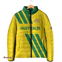 Custom Soccer 2026 Australia Padded Jacket Socceroos Go Glory LT01