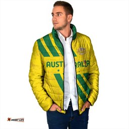Custom Soccer 2026 Australia Padded Jacket Socceroos Go Glory LT01