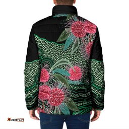 Australia Hakea Padded Jacket Aussie Native Flowers Indigenous Art LT14