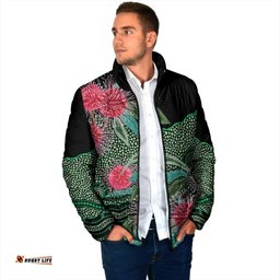 Australia Hakea Padded Jacket Aussie Native Flowers Indigenous Art LT14