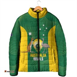 Custom Bowls Australia Padded Jacket National Color Curve Sporty LT14