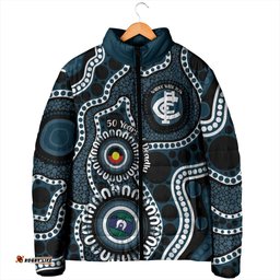 Carlton NAIDOC Week 2026 Personalised Padded Jacket 50 Years of Deadly Aboriginal Art LT14