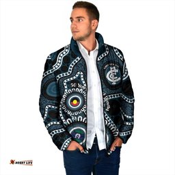 Carlton NAIDOC Week 2026 Personalised Padded Jacket 50 Years of Deadly Aboriginal Art LT14