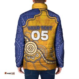 Custom Eagles Football Padded Jacket Aboriginal Dot Art Pattern DT05