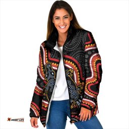 Indigenous Platypus Australia Padded Jacket Australian Aboriginal Art Proud LT14
