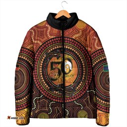 NAIDOC Week 2026 Personalised Padded Jacket 50 Years of Deadly Lizard Kangaroo Aboriginal Art LT14