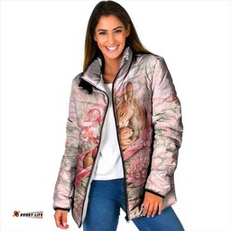 Personalised Breast Cancer Awareness Padded Jacket Mother Kangaroo And Ribbon Hope DT05