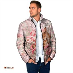 Personalised Breast Cancer Awareness Padded Jacket Mother Kangaroo And Ribbon Hope DT05