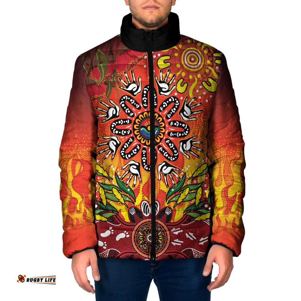 NAIDOC Week 2026 Padded Jacket 50 Years of Deadly Aboriginal Dot Art LT9
