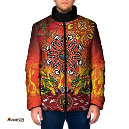 NAIDOC Week 2026 Padded Jacket 50 Years of Deadly Aboriginal Dot Art LT9