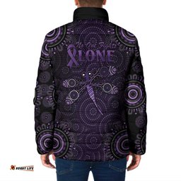 Purple Dragonfly Aboriginal of Hope Padded Jacket Australian Epilepsy Awareness LT9