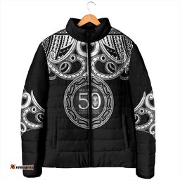 Kia Kaha Te Reo Maori New Zealand Padded Jacket 50th Anniversary Ake Ake Ake LT14