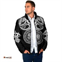 Kia Kaha Te Reo Maori New Zealand Padded Jacket 50th Anniversary Ake Ake Ake LT14