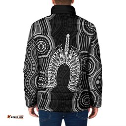 Torres Strait Islander Padded Jacket Flag Feather Headdress Indigenous Dotwork Tribal Art TS04