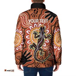 Personalised Australia Lizard NAIDOC Week 2026 Padded Jacket 50 Years of Deadly Aboriginal Art LT14