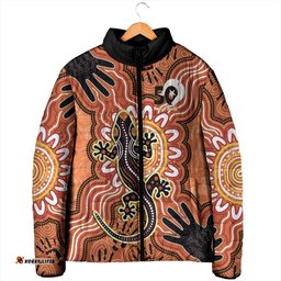 Personalised Australia Lizard NAIDOC Week 2026 Padded Jacket 50 Years of Deadly Aboriginal Art LT14
