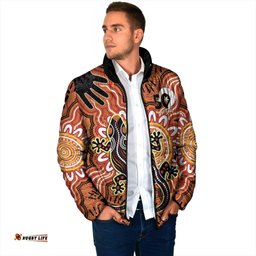 Personalised Australia Lizard NAIDOC Week 2026 Padded Jacket 50 Years of Deadly Aboriginal Art LT14