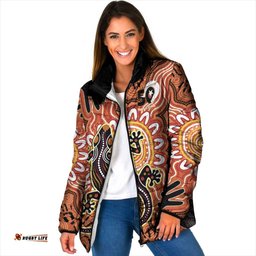 Personalised Australia Lizard NAIDOC Week 2026 Padded Jacket 50 Years of Deadly Aboriginal Art LT14