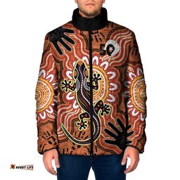 Personalised Australia Lizard NAIDOC Week 2026 Padded Jacket 50 Years of Deadly Aboriginal Art LT14