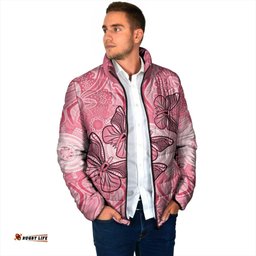 Personalized Pink Butterfly Spirit Padded Jacket Australias Breast Cancer Awareness LT9