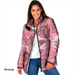 Personalized Pink Butterfly Spirit Padded Jacket Australias Breast Cancer Awareness LT9