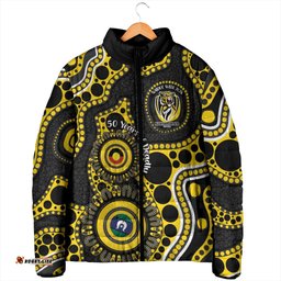 Richmond NAIDOC Week 2026 Personalised Padded Jacket 50 Years of Deadly Aboriginal Art LT14