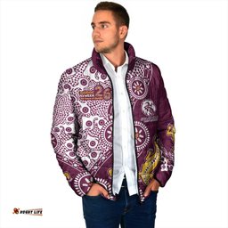 Manly Warringah Sea Eagles NAIDOC Week 2026 Padded Jacket Aboriginal Lizard Dot Painting - 50 Years of Deadly TS04