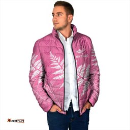 New Zealand Lawn Bowls Breast Cancer Personalized Padded Jacket Wrap-Around Silver Fern LT7