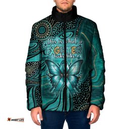 Personalised Ovarian Cancer Awareness Padded Jacket This Is What A Fighter Looks Like DT05