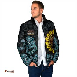 NAIDOC 50 Years of Deadly Padded Jacket Sun Aboriginal Dot Art LT19