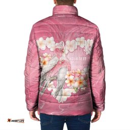Personalised Pink Galah Australia Valentine's Day Padded Jacket I Love You With All My Heart LT14