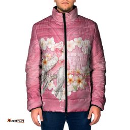 Personalised Pink Galah Australia Valentine's Day Padded Jacket I Love You With All My Heart LT14