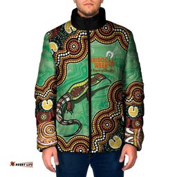 Personalised Australia Goanna NAIDOC Week 2026 Padded Jacket 50 Years of Deadly Aboriginal Art LT14