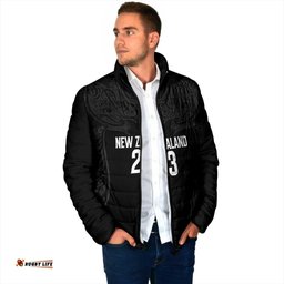 New Zealand Basketball Ta Moko Tribal Custom Padded Jacket LT03