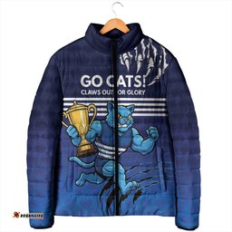 Personalised Geelong Pride Padded Jacket Claws Out for Glory LT9