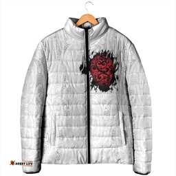 New Zealand Maori Heart Tribal Personalised Padded Jacket Polynesian Patterns LT9