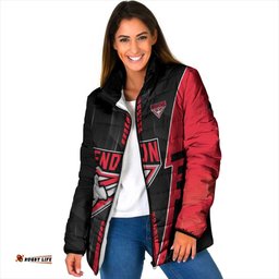 Personalized Essendon Bombers Padded Jacket Modern Geometric Sports Graphic Style TS04