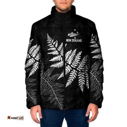 New Zealand Lawn Bowls Personalized Padded Jacket Wrap-Around Silver Fern LT7