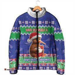 New Zealand Christmas Padded Jacket Have Yourself A Kiwi-tastic Christmas LT05