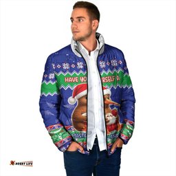 New Zealand Christmas Padded Jacket Have Yourself A Kiwi-tastic Christmas LT05
