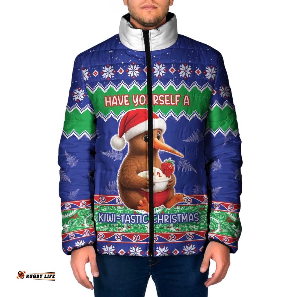 New Zealand Christmas Padded Jacket Have Yourself A Kiwi-tastic Christmas LT05