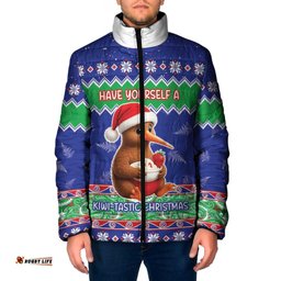 New Zealand Christmas Padded Jacket Have Yourself A Kiwi-tastic Christmas LT05