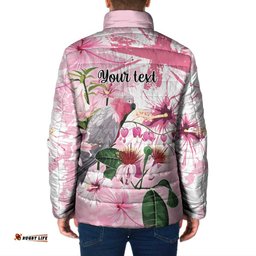 Personalised Australia Day Padded Jacket Pink Parrot Bird Opal Art LT9