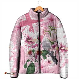 Personalised Australia Day Padded Jacket Pink Parrot Bird Opal Art LT9