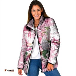 Personalised Australia Day Padded Jacket Pink Parrot Bird Opal Art LT9