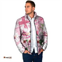 Personalised Australia Day Padded Jacket Pink Parrot Bird Opal Art LT9